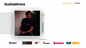 What Kushalarora.in website looked like in 2022 (1 year ago)