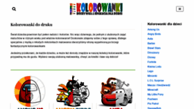 What Kolorowanki.net.pl website looked like in 2022 (1 year ago)