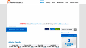 What Kalender-uhrzeit.de website looked like in 2022 (1 year ago)