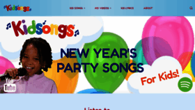 What Kidsongs.com website looked like in 2023 (1 year ago)