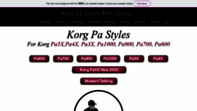 What Korg-pa.com website looked like in 2023 (1 year ago)