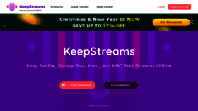 What Keepstreams.com website looked like in 2023 (1 year ago)