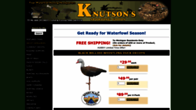 What Knutsondecoys.com website looked like in 2023 (1 year ago)