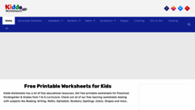 What Kiddoworksheets.com website looked like in 2023 (1 year ago)