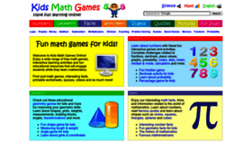 What Kidsmathgamesonline.com website looked like in 2023 (1 year ago)