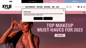 What Kyliecosmetics.com website looked like in 2023 (1 year ago)