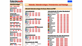 What Kalenderpedia.de website looked like in 2023 (1 year ago)