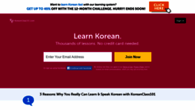 What Koreanclass101.com website looked like in 2023 (1 year ago)