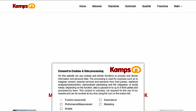 What Kamps.de website looked like in 2023 (1 year ago)
