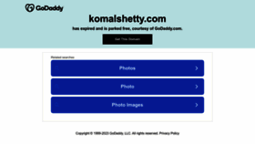What Komalshetty.com website looked like in 2023 (1 year ago)
