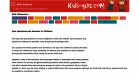 What Kids-quiz.com website looked like in 2023 (1 year ago)