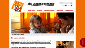 What Klinikclowns.de website looked like in 2023 (1 year ago)