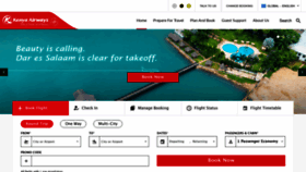 What Kenya-airways.com website looked like in 2023 (1 year ago)