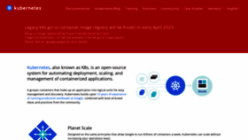 What Kubernetes.io website looked like in 2023 (1 year ago)