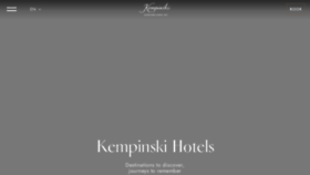 What Kempinski.com website looked like in 2023 (1 year ago)