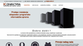 What Konektira.hr website looked like in 2023 (1 year ago)