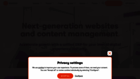 What Kentico.com website looked like in 2023 (1 year ago)
