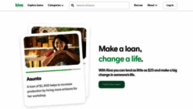 What Kiva.org website looked like in 2023 (1 year ago)