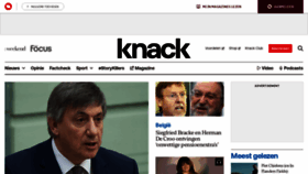 What Knack.be website looked like in 2023 (1 year ago)