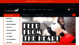 What K9cuisine.com website looked like in 2023 (1 year ago)