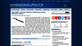 What Kosmonautix.cz website looked like in 2023 (1 year ago)