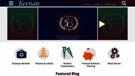 What Keenan.com website looked like in 2023 (1 year ago)