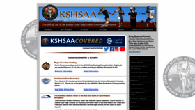 What Kshsaa.org website looked like in 2023 (1 year ago)