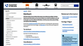 What Korkortsportalen.se website looked like in 2023 (1 year ago)