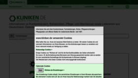 What Kliniken.de website looked like in 2023 (1 year ago)