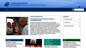 What Kinderkrebsinfo.de website looked like in 2023 (1 year ago)