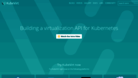 What Kubevirt.io website looked like in 2023 (1 year ago)