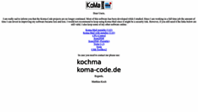 What Koma-code.de website looked like in 2023 (1 year ago)