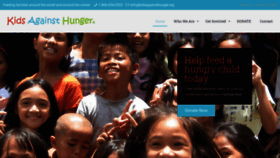 What Kidsagainsthunger.org website looked like in 2023 (1 year ago)