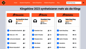 What Klingeltonemp3.com website looked like in 2023 (1 year ago)