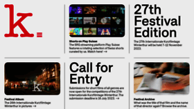 What Kurzfilmtage.ch website looked like in 2023 (1 year ago)