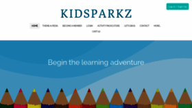 What Kidsparkz.com website looked like in 2023 (1 year ago)