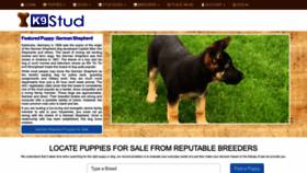 What K9stud.com website looked like in 2023 (1 year ago)