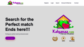 What Kalyanaa.com website looked like in 2023 (1 year ago)