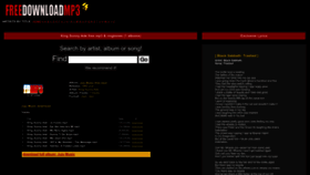 What King-sunny-ade.freedownloadmp3.net website looked like in 2023 (1 year ago)