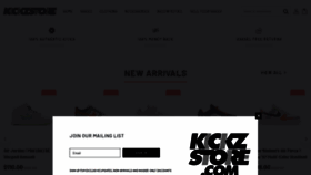 What Kickzstore.com website looked like in 2023 (1 year ago)