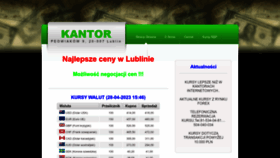 What Kantorannajanek.pl website looked like in 2023 (1 year ago)