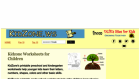 What Kidzone.ws website looked like in 2023 (1 year ago)
