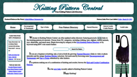 What Knittingpatterncentral.com website looked like in 2023 (This year)