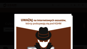 What Kghm.pl website looked like in 2023 (This year)