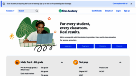 What Khanacademy.org website looked like in 2023 (This year)