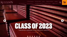 What Kutztown.edu website looked like in 2023 (This year)