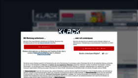 What Klack.de website looked like in 2023 (This year)