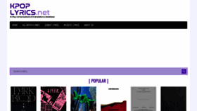What Kpoplyrics.net website looked like in 2023 (This year)