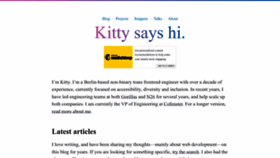 What Kittygiraudel.com website looked like in 2023 (This year)