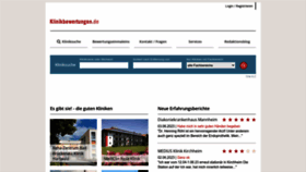 What Klinikbewertungen.de website looked like in 2023 (This year)